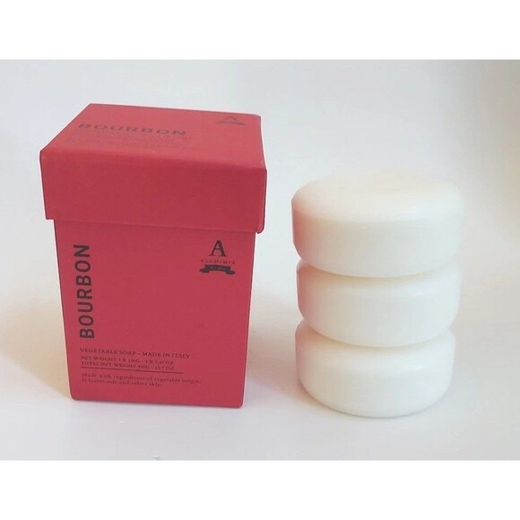 ALCHIMIA BOURBON Vegetable Soap Set of 3 Made in Italy NIB GIFTBOX 150g Each - Picture 4 of 5